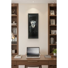 Atatürk Tablosu - 25X60 cm Dikey Uv Baskılı Mdf Atatürk Poster Ta