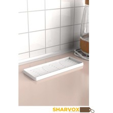 Sharvox Silikon Yağlık Standı Altlık Organizer Sunumluk Sabunluk Deterjanlık Altlığı Pratik ve Şık Düzen