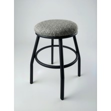 Elseta Puffy Kumaş Metal Tabure - 1 Adet - 50 cm