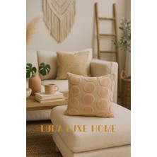 Luna Luxe Home Özel Tasarım Puantiye Desenli Dekoratif Peluş Kırlent Kılıfı