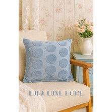 Luna Luxe Home Özel Tasarım Puantiye Desenli Dekoratif Peluş Kırlent Kılıfı