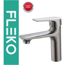 Faumix Fleko Antrasit Gri Alfa Banyo Lavabo ve Mutfak Bataryası