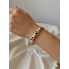 Akfecan Mineli Beyaz Çelik Bileklik [kelepçe]