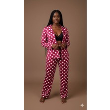 İnspira Kadın Düğmeli Ince Şardonlu Pijama Takımı Gömlek Yaka