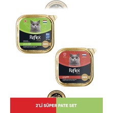 Reflex Plus Alutray Pate Msc Morina Balıklı Kısırlaştırılmış Yetişkin Kedi Maması & Reflex Plus Alutray Pate Kuzu Etli Yetişkin Kedi Maması Seti 2x85 gr