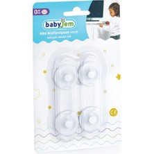 Babyjem Mini Çok Amaçlı Bebek Güvenlik Kilidi Beyaz 2 Adet (3 Adet)