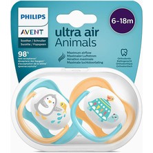 Philips Avent Ultra Air 2'li Emzik 6-18AY Mavi/turuncu (5 Adet)