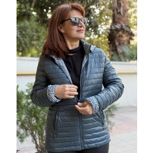 Denizege Butik Italyan Çift Taraflı Kısa Mont Yeşil