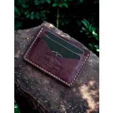 Kalkan Deri El Yapımı Italyan Deri 5 Bölmeli Kartlık – Organik Dikişli – Minimal Tasarım Cüzdan