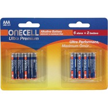 Onecell Ultra Premium Alkalin Aaa Boy Pil 8li (3 Adet)