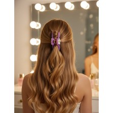 My Balli Store Claire's Çiçekli Mandal Toka (Mor)