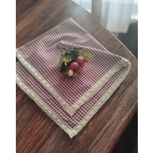 Denizli Hatırası Vintage Renkli Pöti Kareli Güpürlü Masa Örtüsü