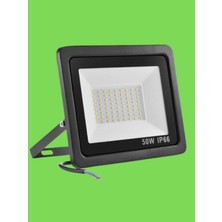 Powerr Led Aydınlatma 50 Watt Siyah Slim Kasa Yeşil Işık IP65 LED Projektör