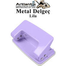 Artlantis Delgeç Metal Pastel Renkli 10 Sayfa 1 Adet Enerji Tasaruflu Delegeç Perfaratör Kağıt Delgeci 1 Paket
