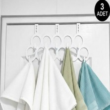 Rotanev Pratik Banyo,kapı Arkası 11 Gözlü Mutfak Havlu Askılık, Dolap Içi Düzenleyici Askılık 3 Adet Beyaz