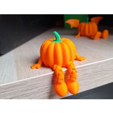 ADA 3D Hareketli Bacaklı Cadılar Bayramı Balkabağı Biblosu - Neşeli Sonbahar Dekoratif Figür