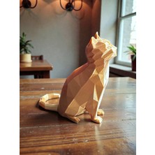 ADA 3D Zarif Kedi Figürü Masaüstü Biblo Aksesuarı 12CM - Evcil Dostunuzun Huzurlu Silüeti