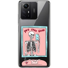TechTree Redmi Note 12S Uyumlu You Look Good Iskelet Tasarımlı Baskılı Silikon Kılıf