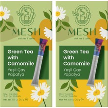 Mesh Stick Papatyalı Yeşil Çay Bitki Çayı 2 Paket Bir Arada