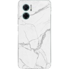 TechTree Redmi Note 11E Uyumlu Gri Mermer Baskılı Silikon Kılıf