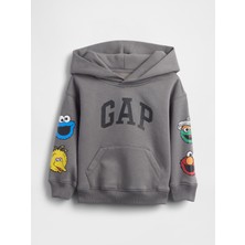 Gap Erkek Bebek Gri Vintagesoft Sesame Street Logo Sweatshirt