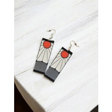 ADA 3D Demon Slayer Tanjiro Hanafuda Küpesi - Kararlılık Miras Koruma Teması Taşıyan Aksesuar