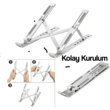 Taşınabilir Metal Laptop Standı, Macbook ve Notebook Için Katlanabilir Tasarım