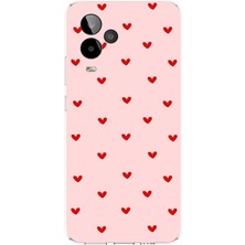TechTree Gm 24 Pro Uyumlu Kırmızı Minik Kalpler Baskılı Silikon Kılıf