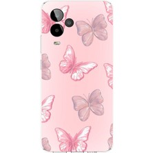 TechTree Gm 24 Pro Uyumlu Pembe Kelebekler Baskılı Silikon Kılıf