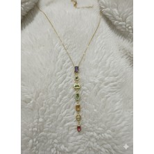 Çelik Takı Kadın 7 Element Gold Çelik Y Kolye Paslanmaz Kararmaz Günlük Kullanım