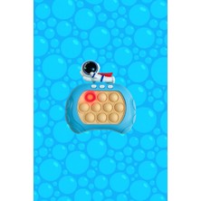 Kartoy Elektronik Popit, Quick Push Konsol Uçan Astronot Model Mavi