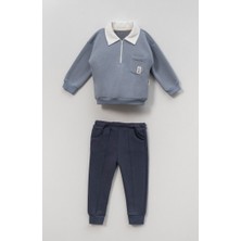 Vovido Kids Dik Yaka Erkek Çocuk Alt Üst Takım 3 Iplik