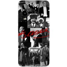 TechTree Gm 24 Pro Uyumlu Kırmızı Mustafa Kemal Atatürk Imza Baskılı Silikon Kılıf