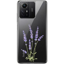 TechTree Redmi Note 12S Uyumlu Lavanta Çiçek Tasarımlı Baskılı Silikon Kılıf
