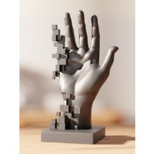 Linova Piksel Şeklinde El Heykel Biblo Dekoratif Obje