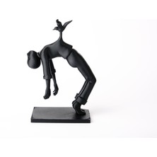 Linova Kuşun Taşıdığı Insan Heykel Biblo Dekoratif Obje