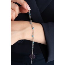 Çekirdek Jewelry 925 Ayar Gümüş Boncuklu Zincir Bileklik