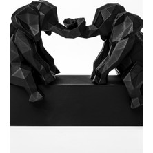 Linova Ikili Oturmuş Geometrik Fil Heykel Biblo Dekoratif Obje