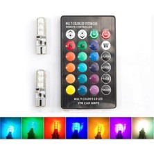 Fox Uzaktan Kumandalı 18 LED T10 Renk Değiştiren Park Ampulu