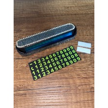 EFEAKS Füme Taşlı Gümüş Üst Detaylı Araç Içi Numaratör