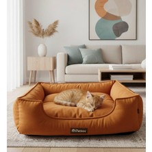 Patitex Özel Seri Kadife Yatak- Kedi Yatak- Köpek Yatak - Lux Yatak- Minderli Yatak - S ve M Beden