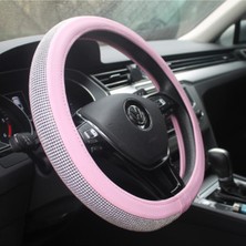 EFEAKS Kadın Sürücülere Özel Pırlanta Kaplamalı Pembe Geçmeli Direksiyon Kılıfı