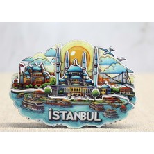 ZS Demir Ahşap Istanbul Temalı Magnet