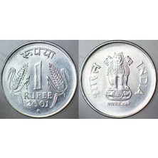 Banknoting Hindistan 1 Rupi 2001 Çil(-)