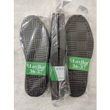 Layika Terlik,puff Tabanlık Kalın Eva Siyah 36-37 No Taban (10 Mm- 3 Çift)