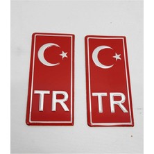 Fox Oto Aksesuar Tr Plaka Stıcker 2'li - Türkiye Plaka Stıcker - Türkiye Plakalık Stickeri