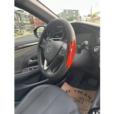 Fox Geçmeli Direksiyon Kılıfı Fosforlu Çavuş Kırmızı