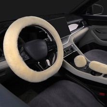 EFEAKS Yumuşak Peluş Direksiyon Vites ve El Freni Seti