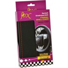 EFEAKS Deri Direksiyon Kılıfı Dikmeli Kırmızı Dikişli Kokusuz