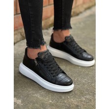 KB-309  Kuback  Siyah Fermuar ve Bağcıklı  Günlük Erkek  Ayakkabı